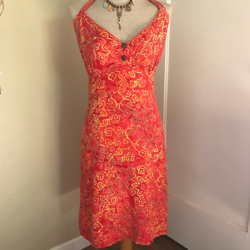 BOHO Halter Summer Dress sz L